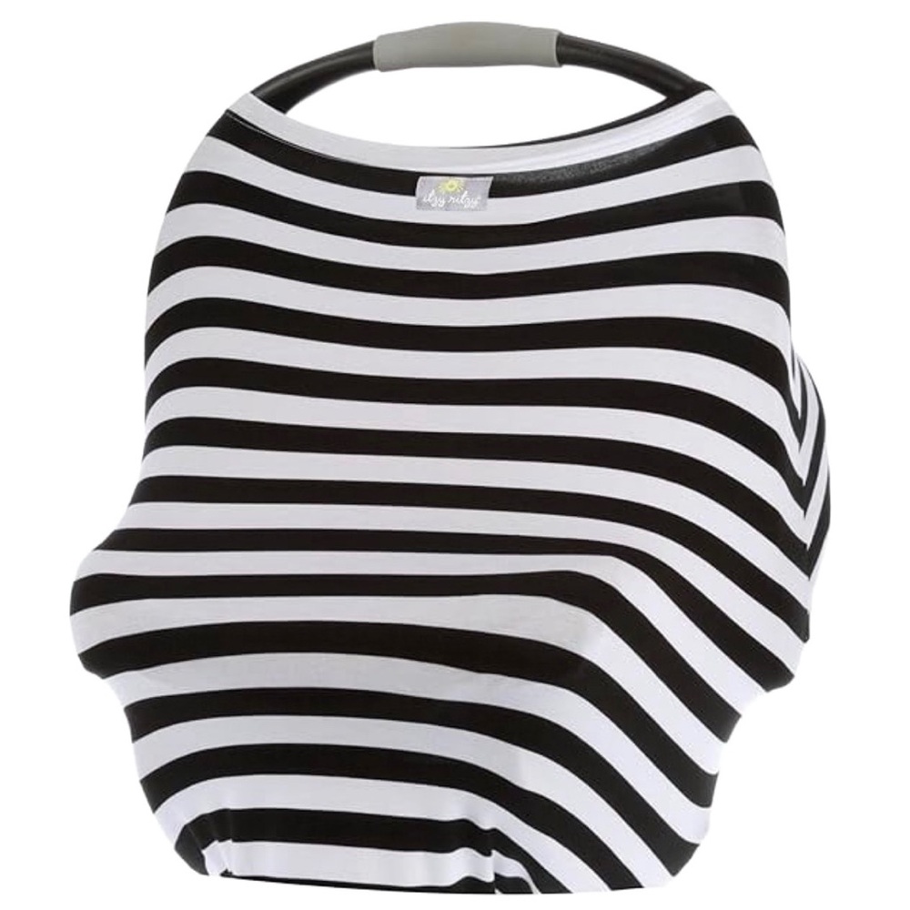 Itzy Ritzy Black and White Striped Cover